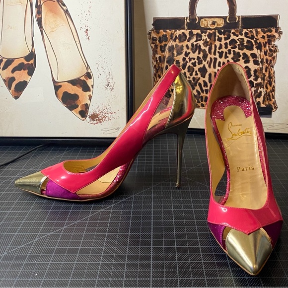 Christian Louboutin Shoes - Christian Louboutin Galata 120CM multi color patent leather Heels Size EU 40